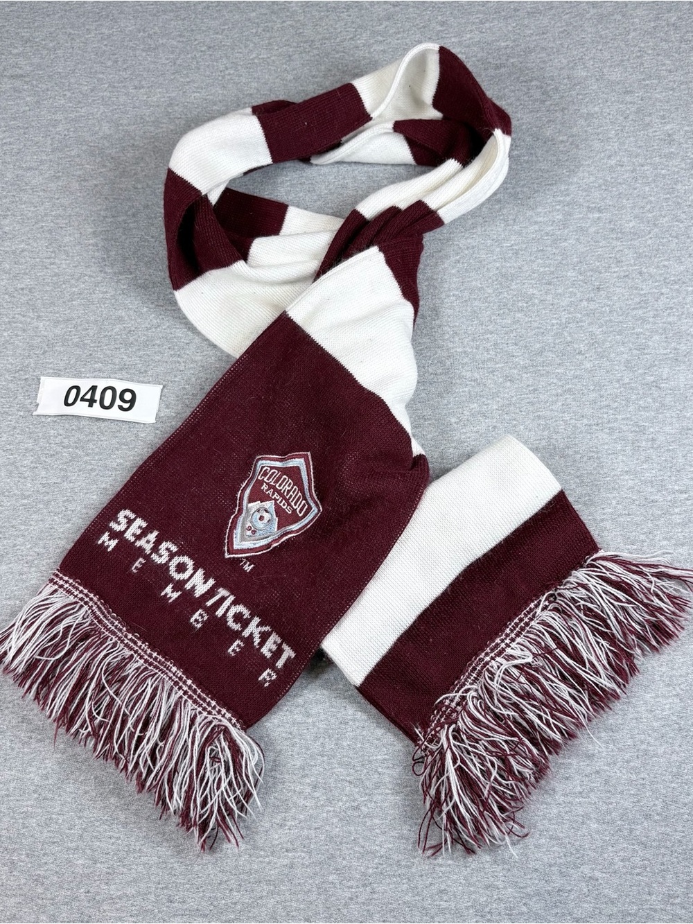 Adidas Colorado Rapids Scarf Burgundy Season Ticket Member MLS Soccer Official - Picture 5 of 5